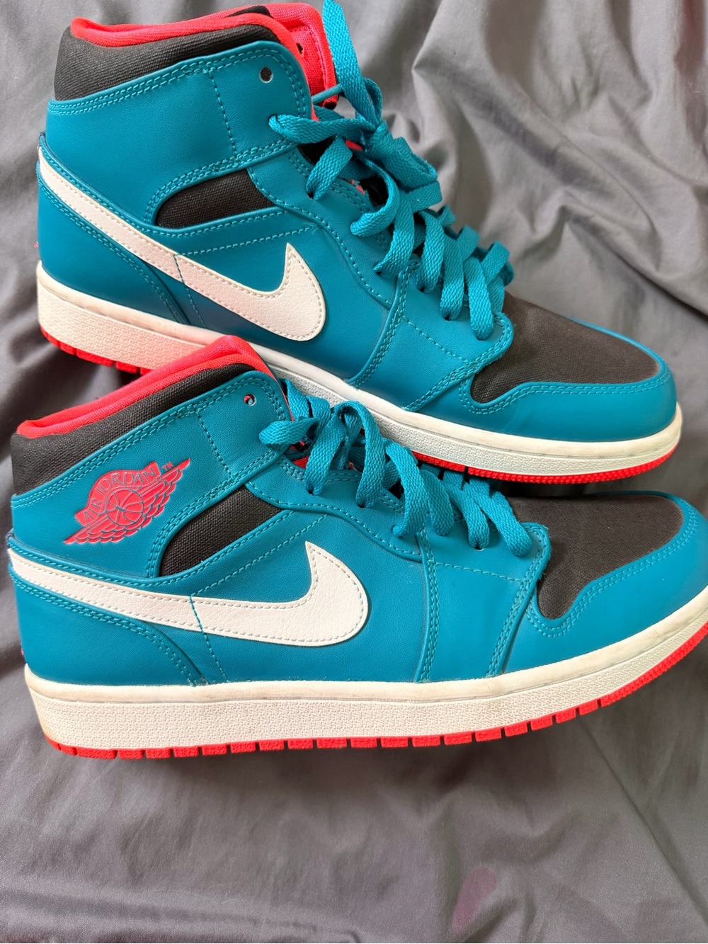 Air Jordan 1 Mid  Hyper Turquoise / Infrared 23 2014